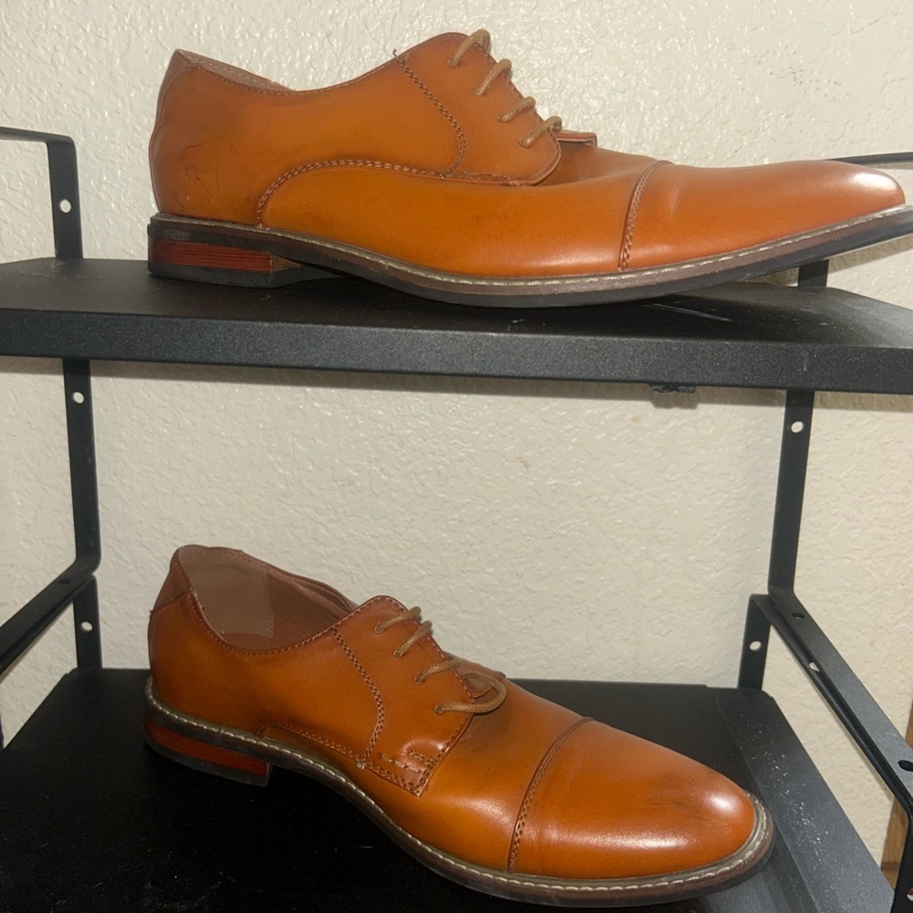 Classic Brown Leather Derby Shoes